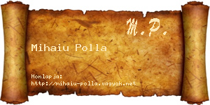 Mihaiu Polla névjegykártya